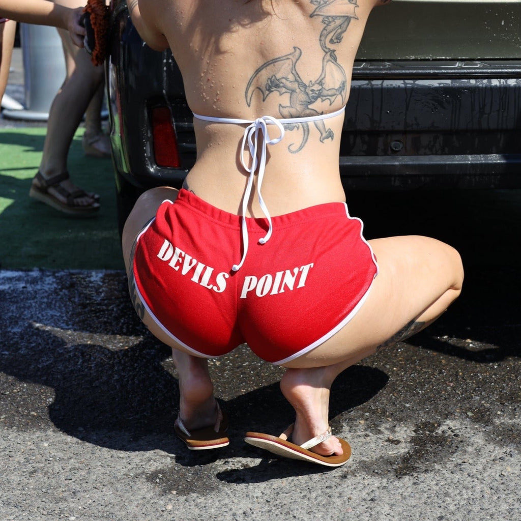 Bikini Car Wash Red Track Shorts – Devils Point