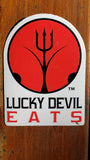Lucky Devil Eats Sticker